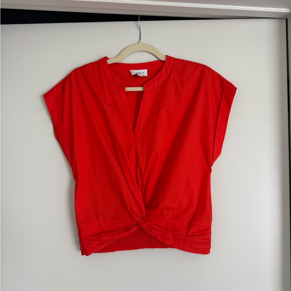 Evereve Vibrant Red/Orange Blouse
